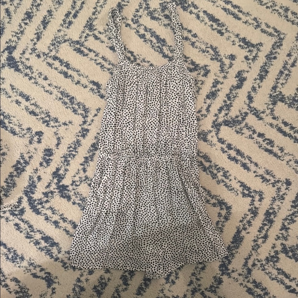 Express Black and White Polka Dot Jumpsuit